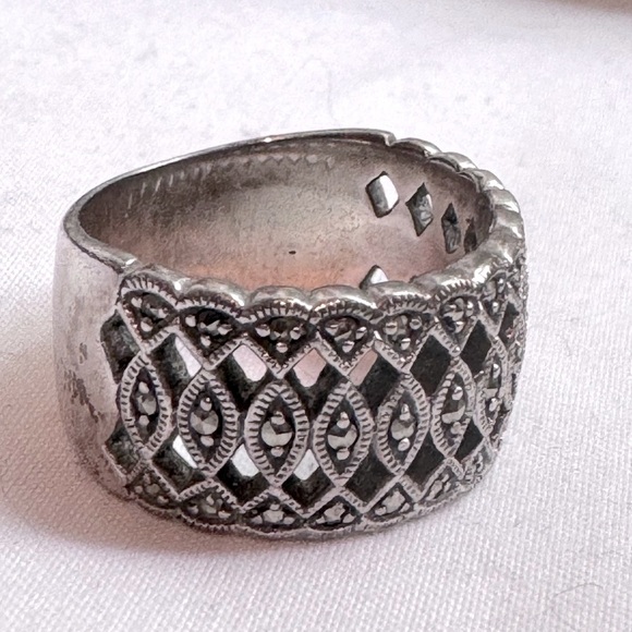 💍 Stunning Vintage Boho Chic Weaved .925 Sterling Silver Weaved Celtic Ring - Picture 5 of 16